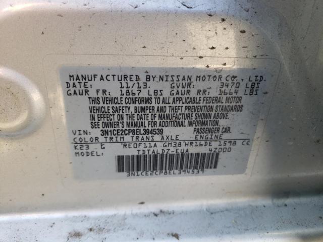 Photo 10 from auction – 2014 NISSAN VERSA NOTE with VIN 3N1CE2CP8EL394539
