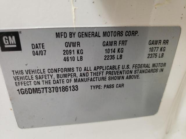 Photo 10 from auction – 2007 CADILLAC CTS with VIN 1G6DM57T370186133