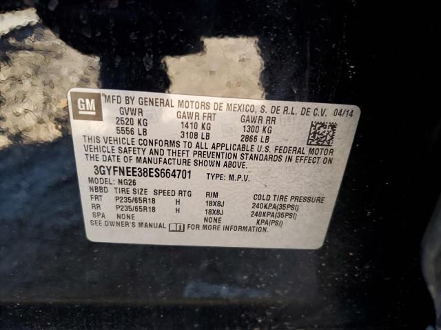 Photo 10 from auction – 2014 CADILLAC SRX LUXURY with VIN 3GYFNEE38ES664701