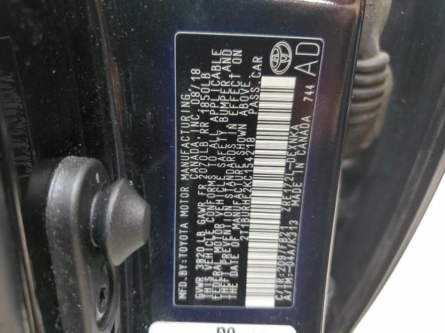 Photo 10 from auction – 2019 TOYOTA COROLLA L with VIN 2T1BURHE2KC154218