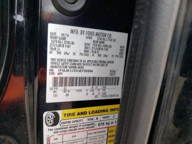 Photo 10 from auction – 2016 FORD EXPEDITION with VIN 1FMJK1JT0GEF50594