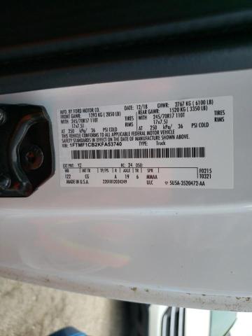 Photo 10 from auction – 2019 FORD F150 with VIN 1FTMF1CB2KFA53740