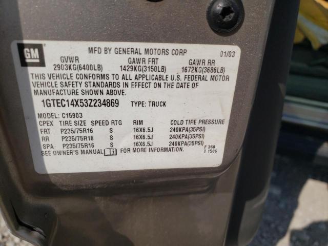 Photo 10 from auction – 2003 GMC NEW SIERRA with VIN 1GTEC14X53Z234869