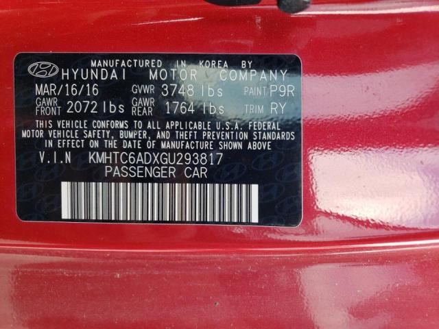 Photo 10 from auction – 2016 HYUNDAI VELOSTER with VIN KMHTC6ADXGU293817