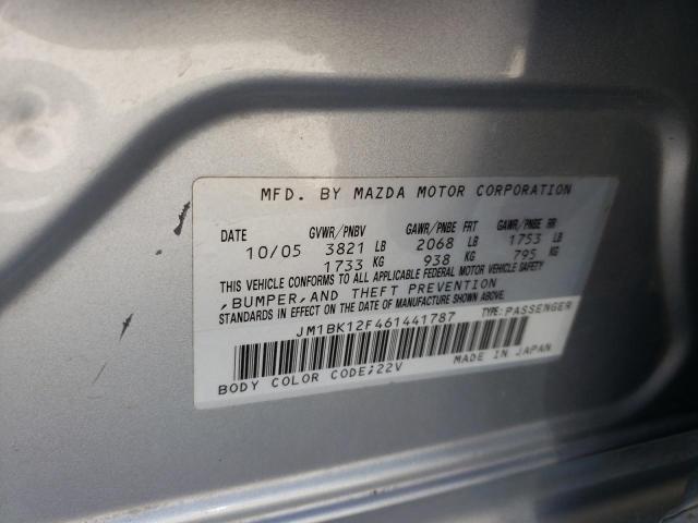 Foto 10 de la subasta – 2006 MAZDA 3 I con VIN JM1BK12F461441787