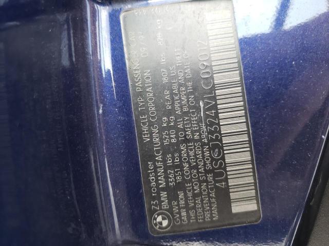 Photo 10 from auction – 1997 BMW Z3 2.8 with VIN 4USCJ3324VLC09012