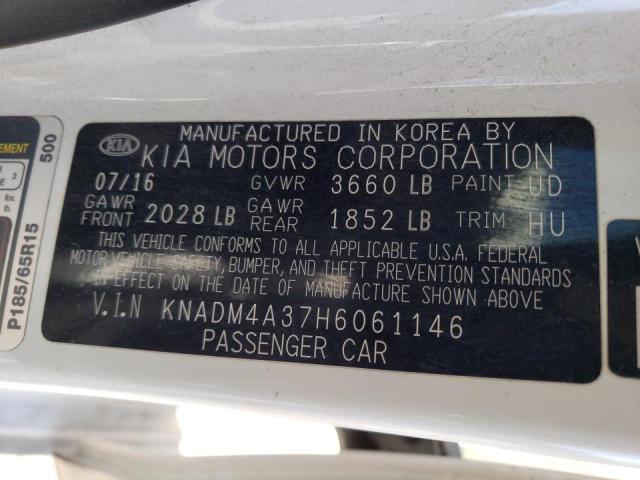 Photo 10 from auction – 2017 KIA RIO LX with VIN KNADM4A37H6061146