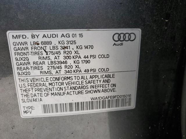Photo 10 from auction – 2015 AUDI Q7 PRESTIG with VIN WA1DGAFE9FD015016