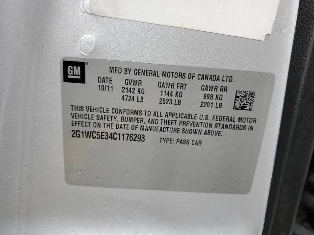 Photo 10 from auction – 2012 CHEVROLET IMPALA LTZ with VIN 2G1WC5E34C1176293