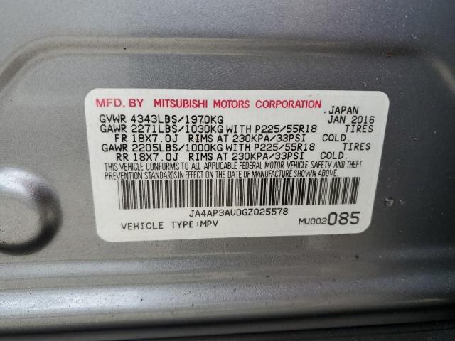 Photo 10 from auction – 2016 MITSUBISHI OUTLANDER with VIN JA4AP3AU0GZ025578