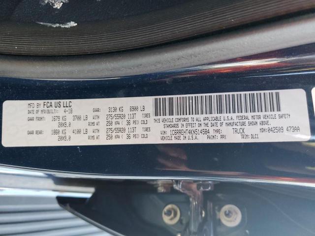 Photo 10 from auction – 2019 RAM 1500 LIMIT with VIN 1C6RREHT4KN514584