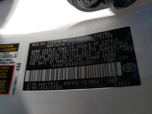 Photo 10 from auction – 2010 TOYOTA CAMRY BASE with VIN 4T4BF3EK6AR065661