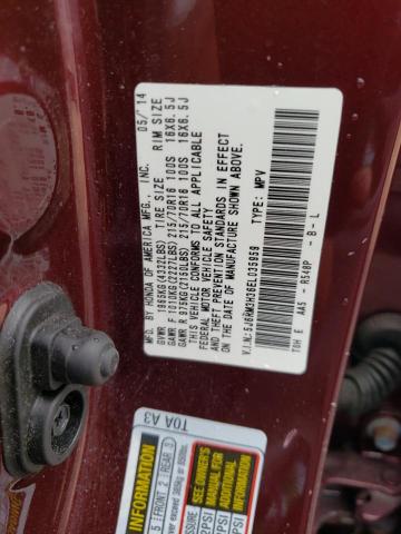 Photo 10 from auction – 2014 HONDA CR-V LX with VIN 5J6RM3H36EL035959