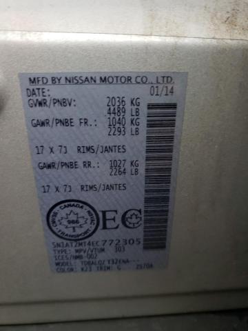 Photo 10 from auction – 2014 NISSAN ROGUE S with VIN 5N1AT2MT4EC772305