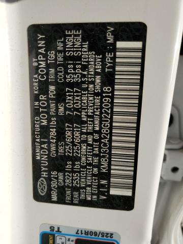 Photo 10 from auction – 2016 HYUNDAI TUCSON LIM with VIN KM8J3CA28GU220918