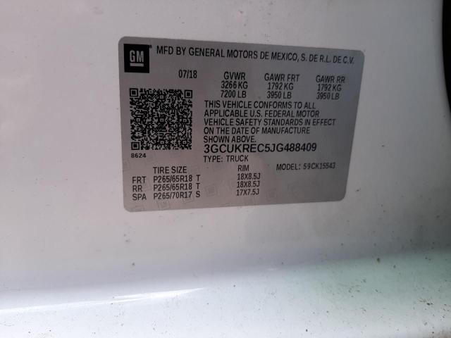 Photo 10 from auction – 2018 CHEVROLET SILVERADO with VIN 3GCUKREC5JG488409