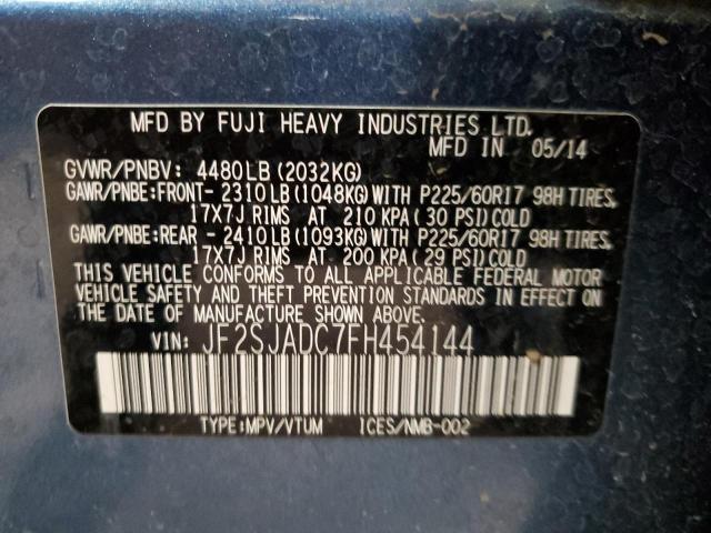 Photo 10 from auction – 2015 SUBARU FORESTER 2 with VIN JF2SJADC7FH454144