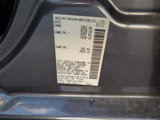 Photo 10 from auction – 2022 NISSAN ALTIMA S with VIN 1N4BL4BV1NN337101