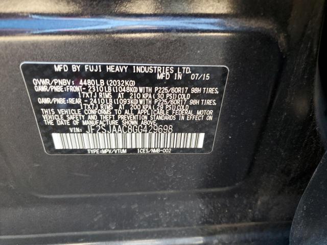 Photo 10 from auction – 2016 SUBARU FORESTER 2 with VIN JF2SJAAC8GG429698
