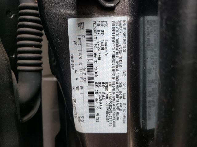 Photo 10 from auction – 2016 FORD FOCUS S with VIN 1FADP3E24GL331123