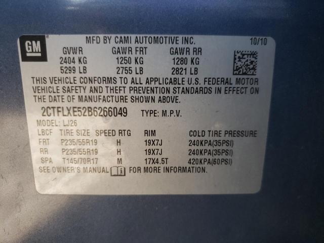 Photo 10 from auction – 2011 GMC TERRAIN SL with VIN 2CTFLXE52B6266049