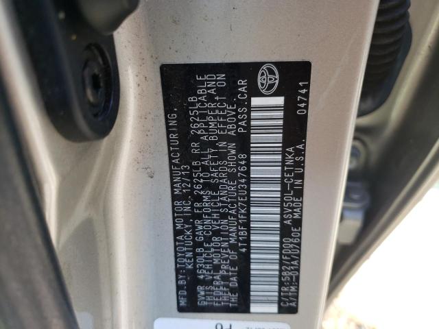 Photo 10 from auction – 2014 TOYOTA CAMRY L with VIN 4T1BF1FK7EU347648