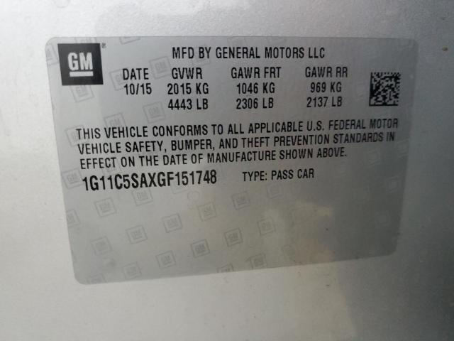 Photo 10 from auction – 2016 CHEVROLET MALIBU LIM with VIN 1G11C5SAXGF151748