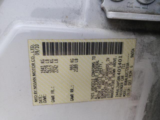 Photo 10 from auction – 2011 NISSAN ALTIMA BAS with VIN 1N4AL2AP5BN405401