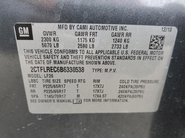 Photo 10 from auction – 2011 GMC TERRAIN SL with VIN 2CTFLREC6B6330538
