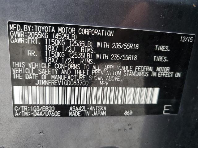 Photo 10 from auction – 2016 TOYOTA RAV4 SE with VIN JTMNFREV1GD083700