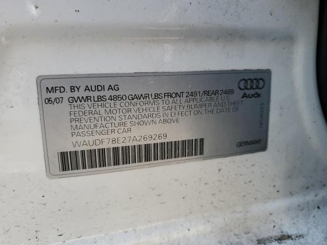 صورة رقم 10 من المزاد - 2007 AUDI A4 2.0T QU مع VIN WAUDF78E27A269269