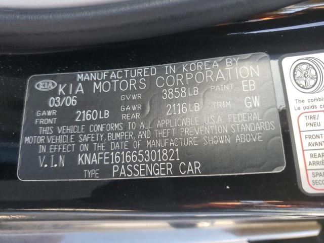 Photo 10 from auction – 2006 KIA SPECTRA5 with VIN KNAFE161665301821