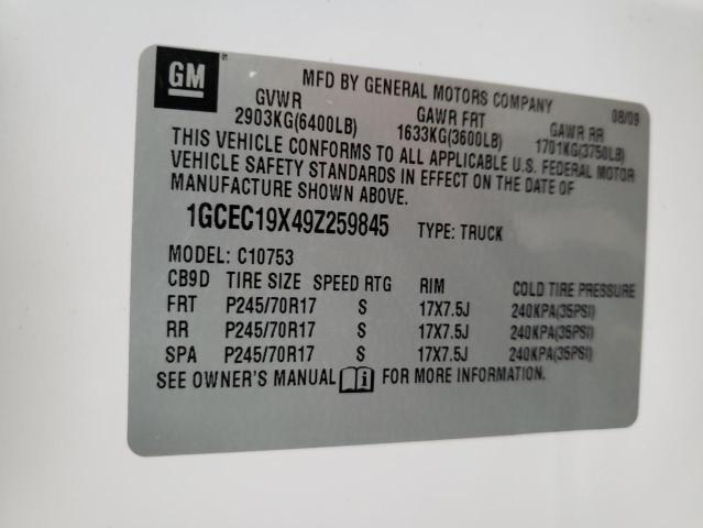 Photo 10 from auction – 2009 CHEVROLET SILVERADO with VIN 1GCEC19X49Z259845