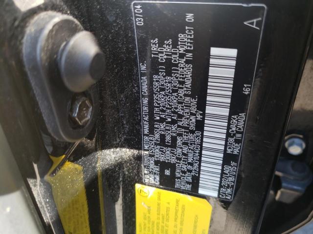 Photo 10 from auction – 2004 LEXUS RX 330 with VIN 2T2HA31U44C018530