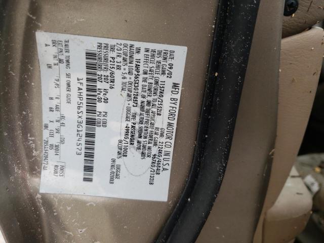 Photo 10 from auction – 2003 FORD TAURUS SEL with VIN 1FAHP56SX3G124573