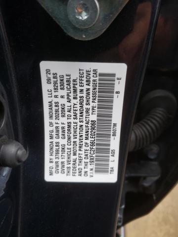 Photo 10 from auction – 2020 HONDA CIVIC LX with VIN 19XFC2F66LE029068