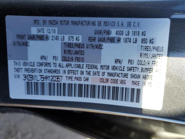 Photo 10 from auction – 2017 MAZDA 3 TOURING with VIN 3MZBN1L75HM120357
