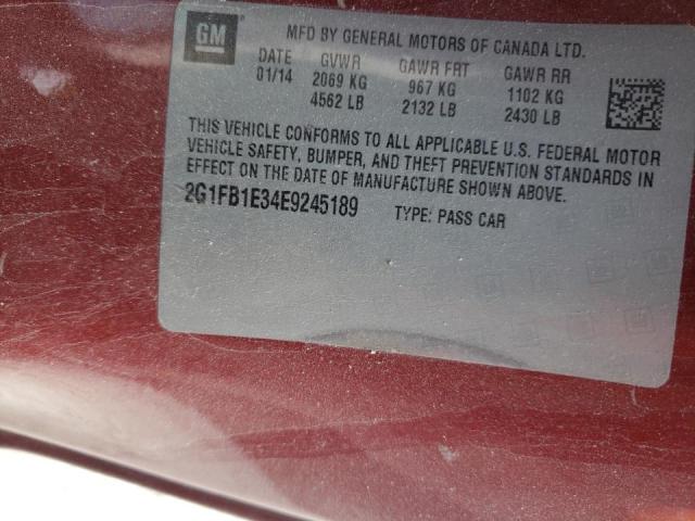 Photo 10 from auction – 2014 CHEVROLET CAMARO LT with VIN 2G1FB1E34E9245189