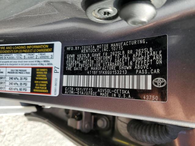 Photo 10 from auction – 2016 TOYOTA CAMRY LE with VIN 4T1BF1FK6GU153213
