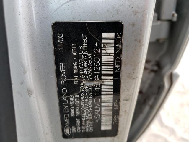 Photo 10 from auction – 2003 LAND ROVER RANGE ROVE with VIN SALME11483A126012