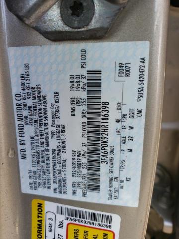 Photo 10 from auction – 2017 FORD FUSION TIT with VIN 3FA6P0K92HR186398