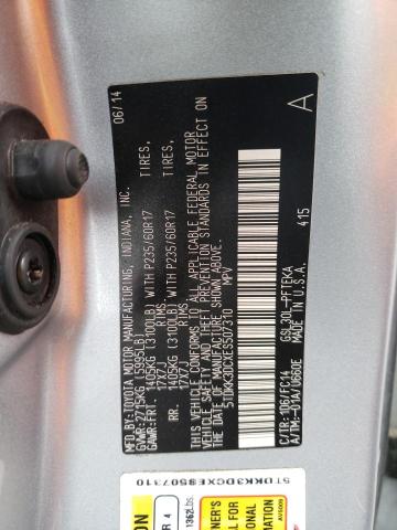 Photo 10 from auction – 2014 TOYOTA SIENNA LE with VIN 5TDKK3DCXES507310