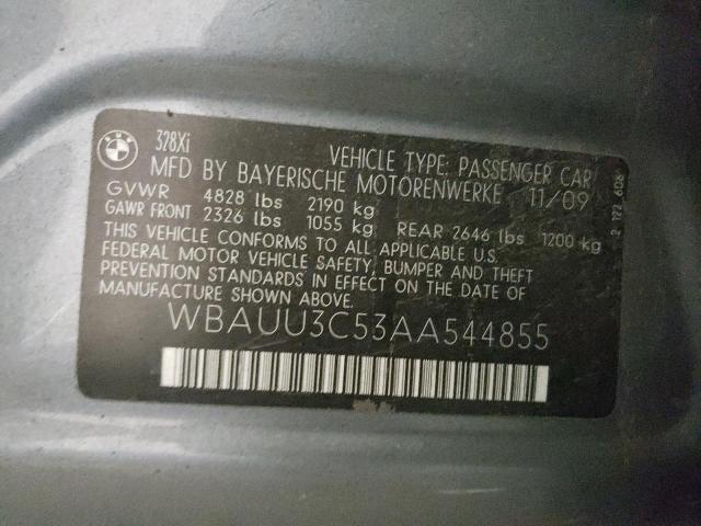 Photo 10 from auction – 2010 BMW 328 XI with VIN WBAUU3C53AA544855