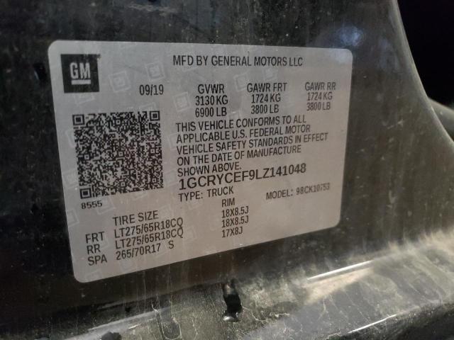 Photo 10 from auction – 2020 CHEVROLET SILVERADO with VIN 1GCRYCEF9LZ141048