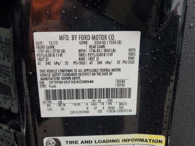 Photo 10 from auction – 2014 FORD F150 SUPER with VIN 1FTFW1EFXEKD08946