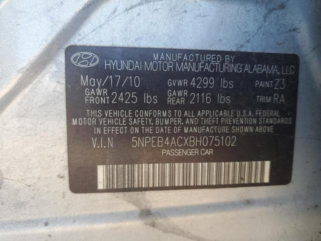 Photo 10 from auction – 2011 HYUNDAI SONATA GLS with VIN 5NPEB4ACXBH075102