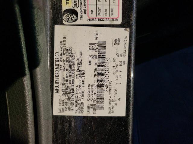 Photo 10 from auction – 2012 FORD FUSION SPO with VIN 3FAHP0KC7CR325535