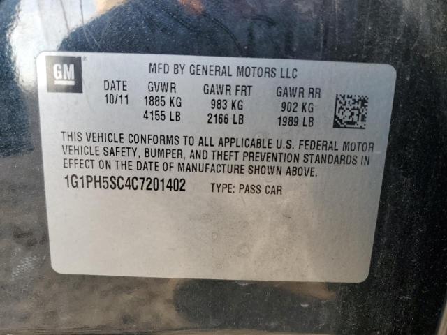 Photo 10 from auction – 2012 CHEVROLET CRUZE LTZ with VIN 1G1PH5SC4C7201402