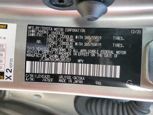 Photo 10 from auction – 2021 LEXUS GX 460 PRE with VIN JTJAM7BX2M5285107