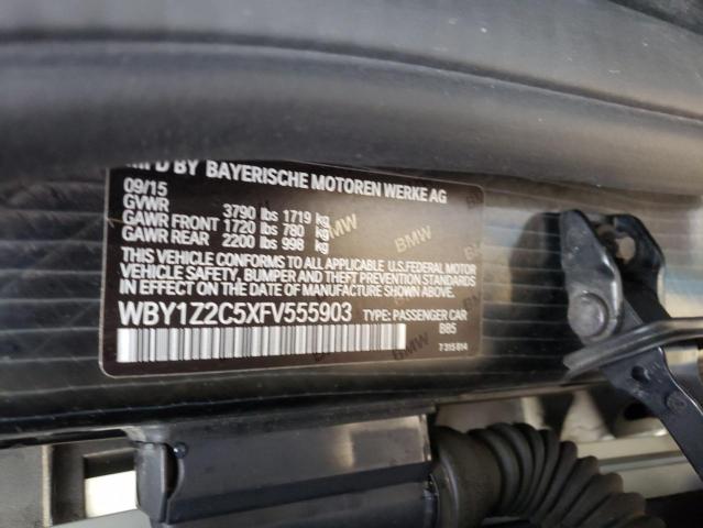 Photo 10 from auction – 2015 BMW I3 BEV with VIN WBY1Z2C5XFV555903